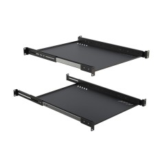 Lanview 19" D 800 Special Tray with - LVR1U-SLIDE-800MM-BL